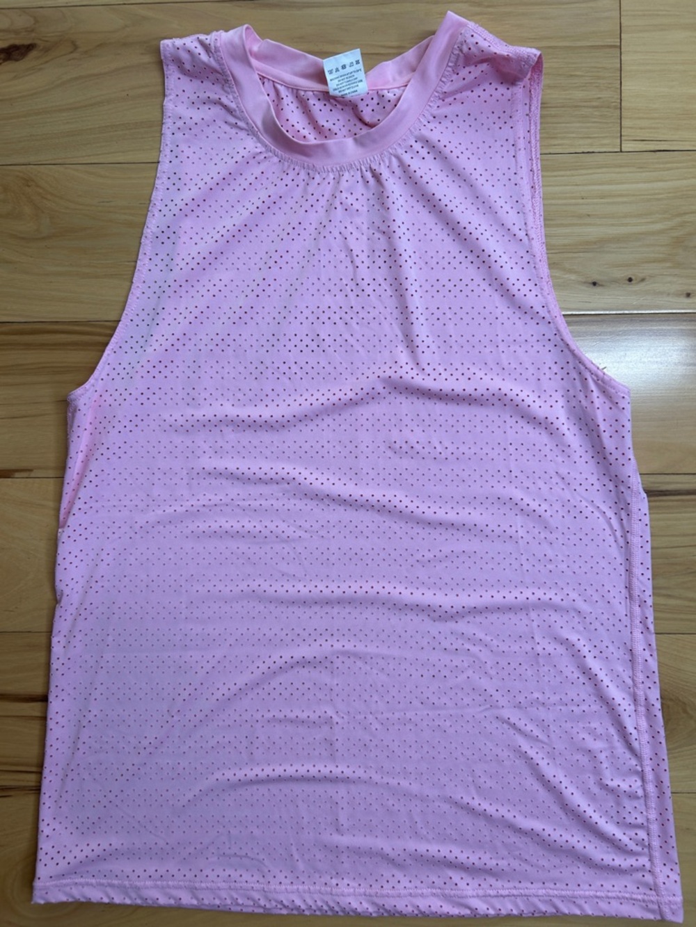 ZYIA Pink Perforated Muscle Tank Top | Size XL